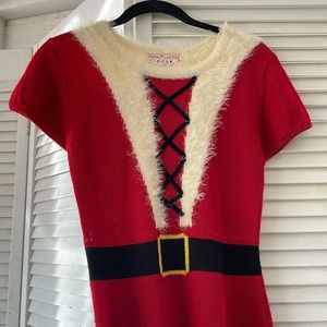 Stylish Mrs.Claus/elf sweater dress. Size small. VGUC